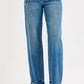 RISEN Full Size Mid Rise Baggy Jeans Plus Size DARK Jeans