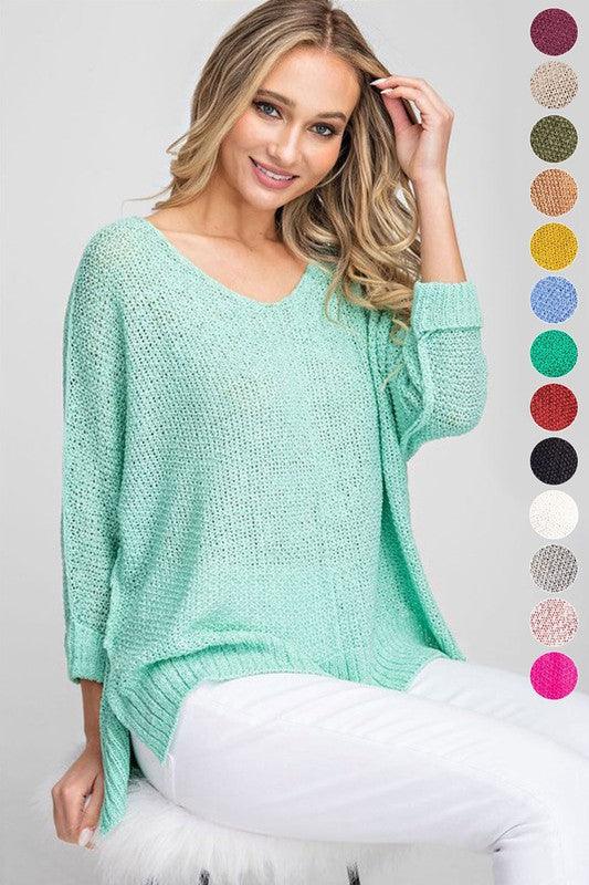 Crew Neck Knit Sweater MINT Sweaters