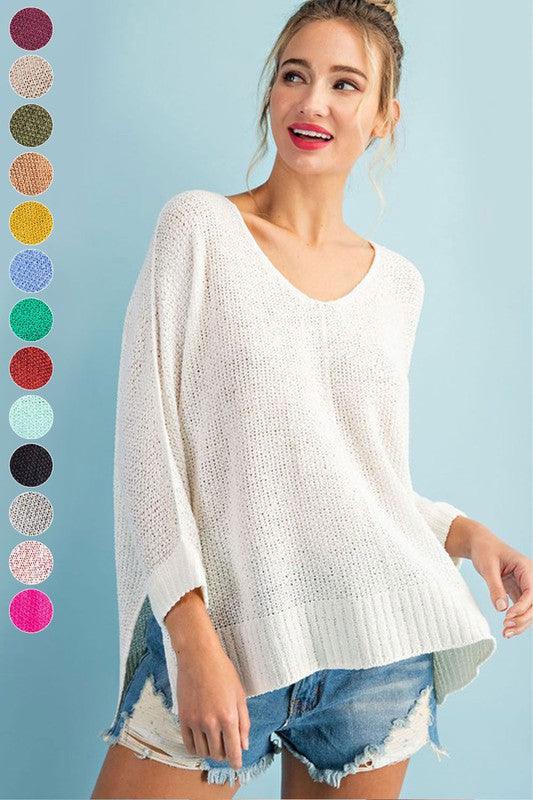 Crew Neck Knit Sweater OFF WHITE Sweaters