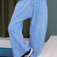 Mittoshop Mineral Wash Elastic Waist Baarrel Leg Baggy Pants Pants
