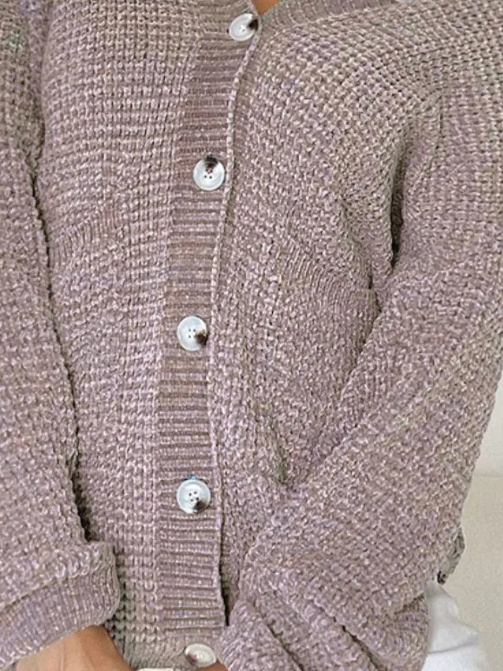 Pocketed V-Neck Button Up Cardigan | Cardigans Daverri Fashions