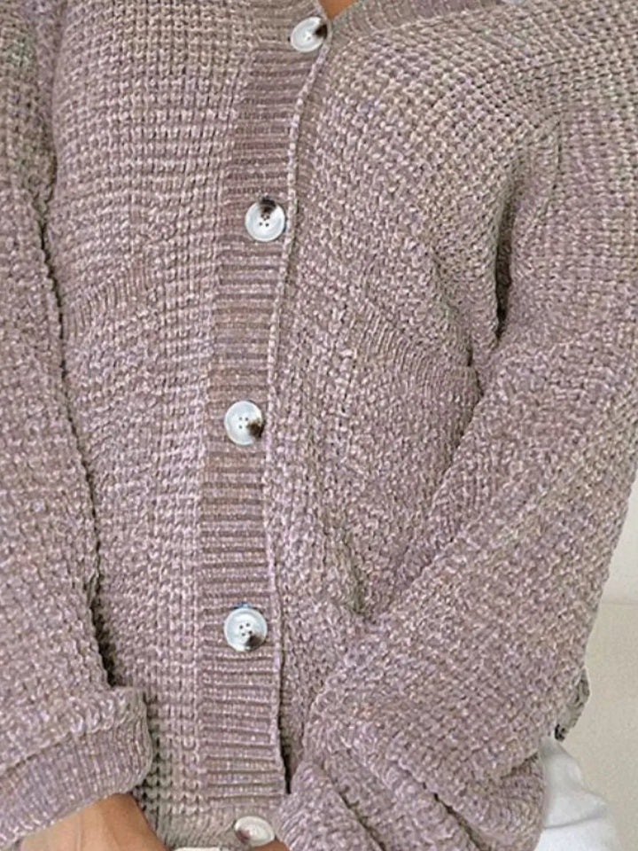 Pocketed V-Neck Button Up Cardigan | Cardigans Daverri Fashions