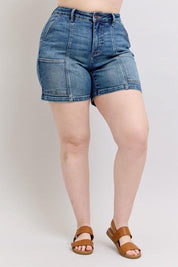Judy Blue Full Size High Rise Denim Shorts | Denim Shorts Daverri Fashions
