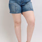 Judy Blue Full Size High Rise Denim Shorts - DAVERRI FASHIONS