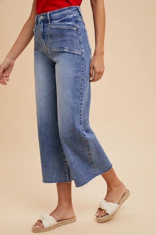 Annie Wear High Rise Wide Leg Jeans - DAVERRI FASHIONS