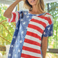 BiBi American Flag Theme Short Sleeve T-Shirt T-Shirts