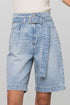 Self Belted Bermuda Denim Shorts LIGHT BLUE WASH Shorts
