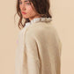 BiBi Ruffled Crochet Flower Dropped Shoulder Sweater Sweaters