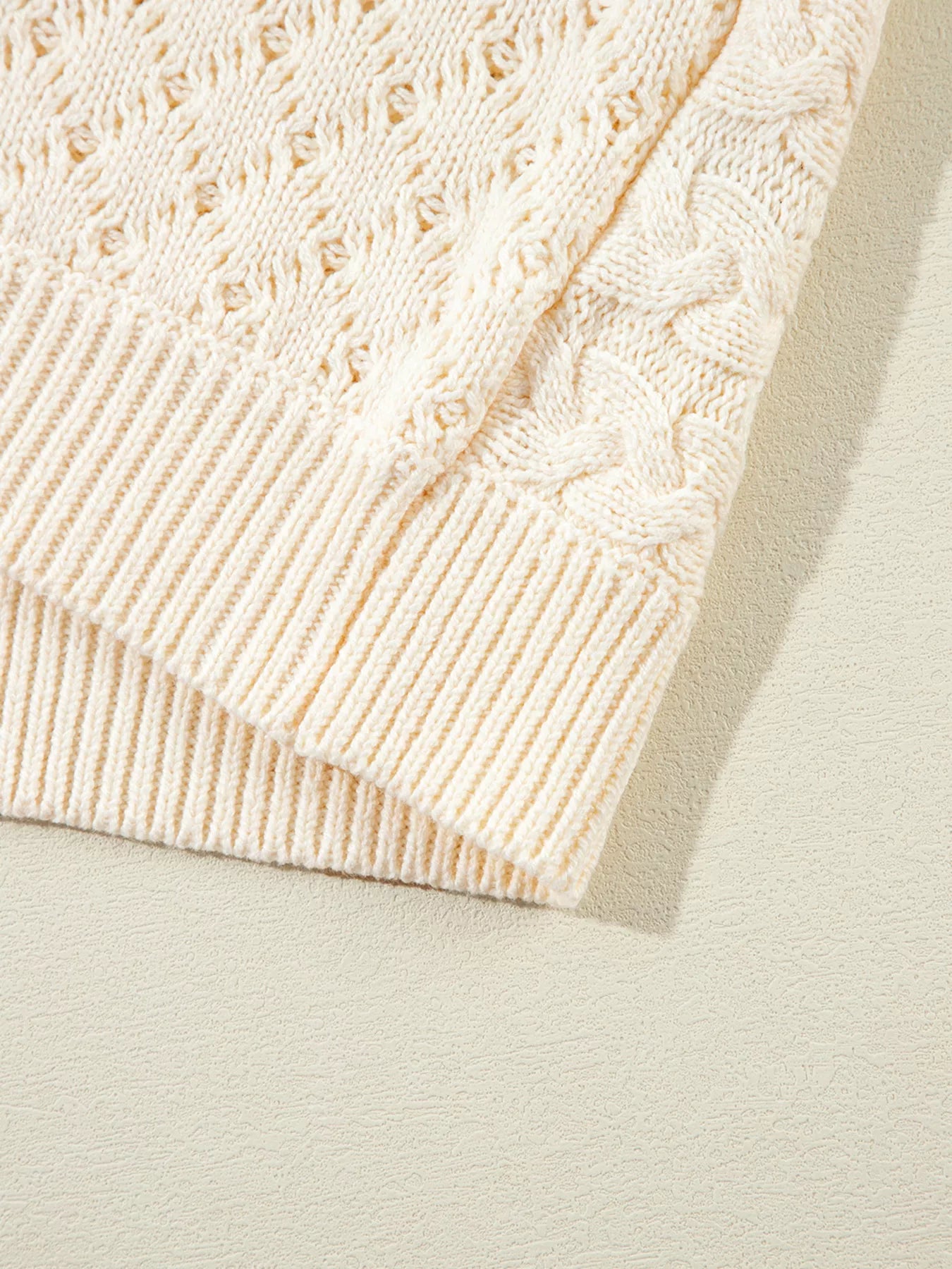 Cable Knit Dolman Sweater Vest | Sweater Vests Daverri Fashions