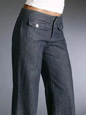 Full Size High-Waisted Wide-Leg Wash Jeans Plus Size | Jeans Daverri Fashions