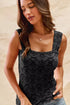 SO ME Floral Jacquard Seamless Tank Top - DAVERRI FASHIONS