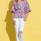 And The Why Printed Lantern Sleeve Blouse - DAVERRI FASHIONS