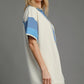 Umgee French Terry Collared Colorblock Romper Rompers