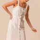 SO ME Button Down Pocket Front Pinafore Dress