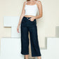 Judy Blue Full Size Side Seam Braid Detail Crop Wide Leg Jeans Jeans