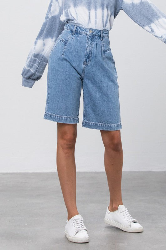 Mom Bermuda Denim Shorts MEDIUM Bermuda Shorts
