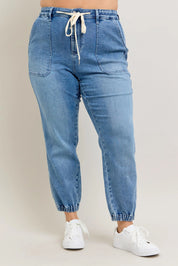 Judy Blue Full Size High Waist Denim Jogger | Jeans Daverri Fashions
