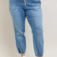 Judy Blue Full Size High Waist Denim Jogger - DAVERRI FASHIONS