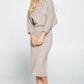 Sweater Knit Dolman Sleeve Midi Dress - DAVERRI FASHIONS