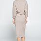 Sweater Knit Dolman Sleeve Midi Dress - DAVERRI FASHIONS