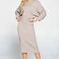 Sweater Knit Dolman Sleeve Midi Dress - DAVERRI FASHIONS