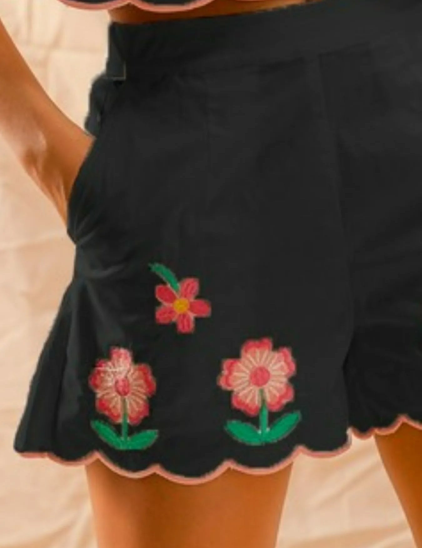 SO ME Flower Embroidered Tank Top and Shorts Set | Outfit Sets Daverri Fashions