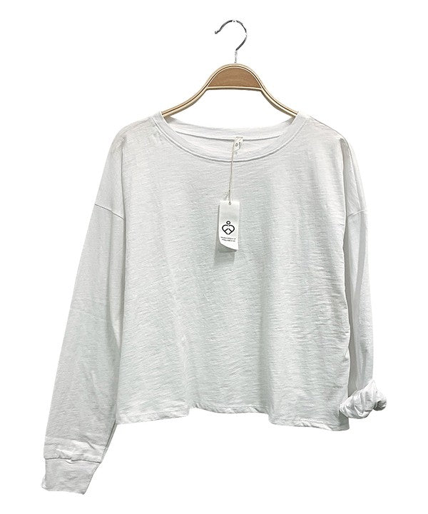 COTTON OVERSIZED LONG SLEEVE T