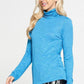 Renee C Extra Soft Slub Jersey Spandex Turtleneck Top - DAVERRI FASHIONS