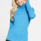 Renee C Extra Soft Slub Jersey Spandex Turtleneck Top - DAVERRI FASHIONS