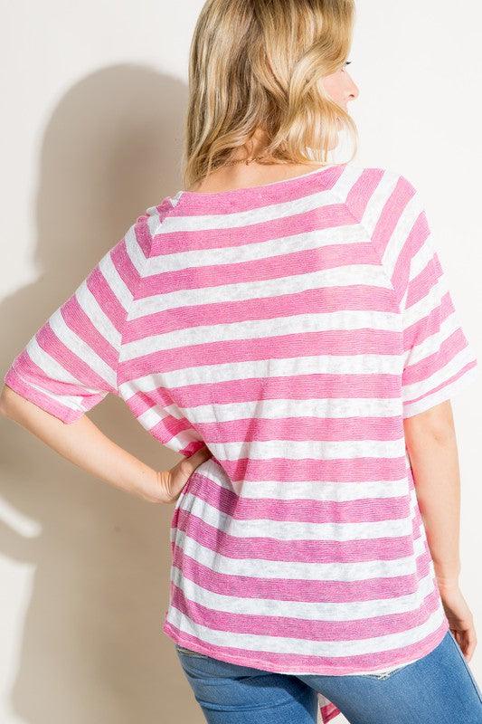 STRIPE FRONT TIE BOTTOM TOP