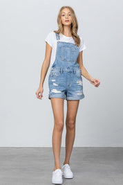 Insane Gene High Rise Denim Shortalls Shortalls