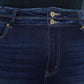 Plus High Rise Double Fray Hem Flare Jeans Jeans