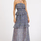 Mittoshop Ruffled Smocked Floral Halter Neck Maxi Dress - DAVERRI FASHIONS