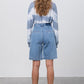 MEDIUM BLUE WASH DENIM MOM SHORTS