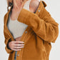 Aemi + Co Side Slit Exposed Seam Button Up Corduroy Jacket Jackets
