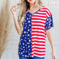 And The Why American Flag Short Sleeve Top - DAVERRI FASHIONS