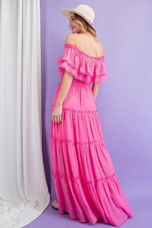 Off the Shoulder Ruffle Maxi Dress Maxi Dresses