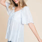 Lime 'N' Chili Thin Striped with Tie Front Babydoll Top