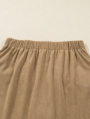 Corduroy Buttoned Front Mini Skirt | Skirts Daverri Fashions