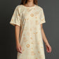 Umgee Full Size French Terry Short Sleeve Round Neck Dress Plus Size NATURAL