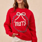 BiBi Christmas Wreath Merry Letter Knit Top - DAVERRI FASHIONS