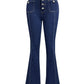 Flare Jeans with Pockets - DAVERRI FASHIONS