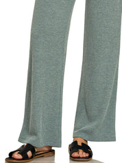 Ribbed Drawstring Lounge Pants Ash Jade | Loungewear Pants Daverri Fashions