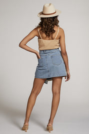 Denim Wrap Skirt | Skirts Daverri Fashions