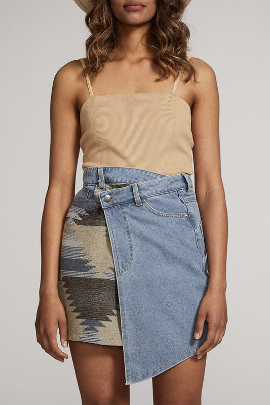 Denim Wrap Skirt BLUE SAND Skirts