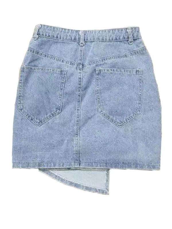 Denim Wrap Skirt Skirts