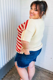 American Flag Jacquard Knit Sweater Top | Daverri Fashions