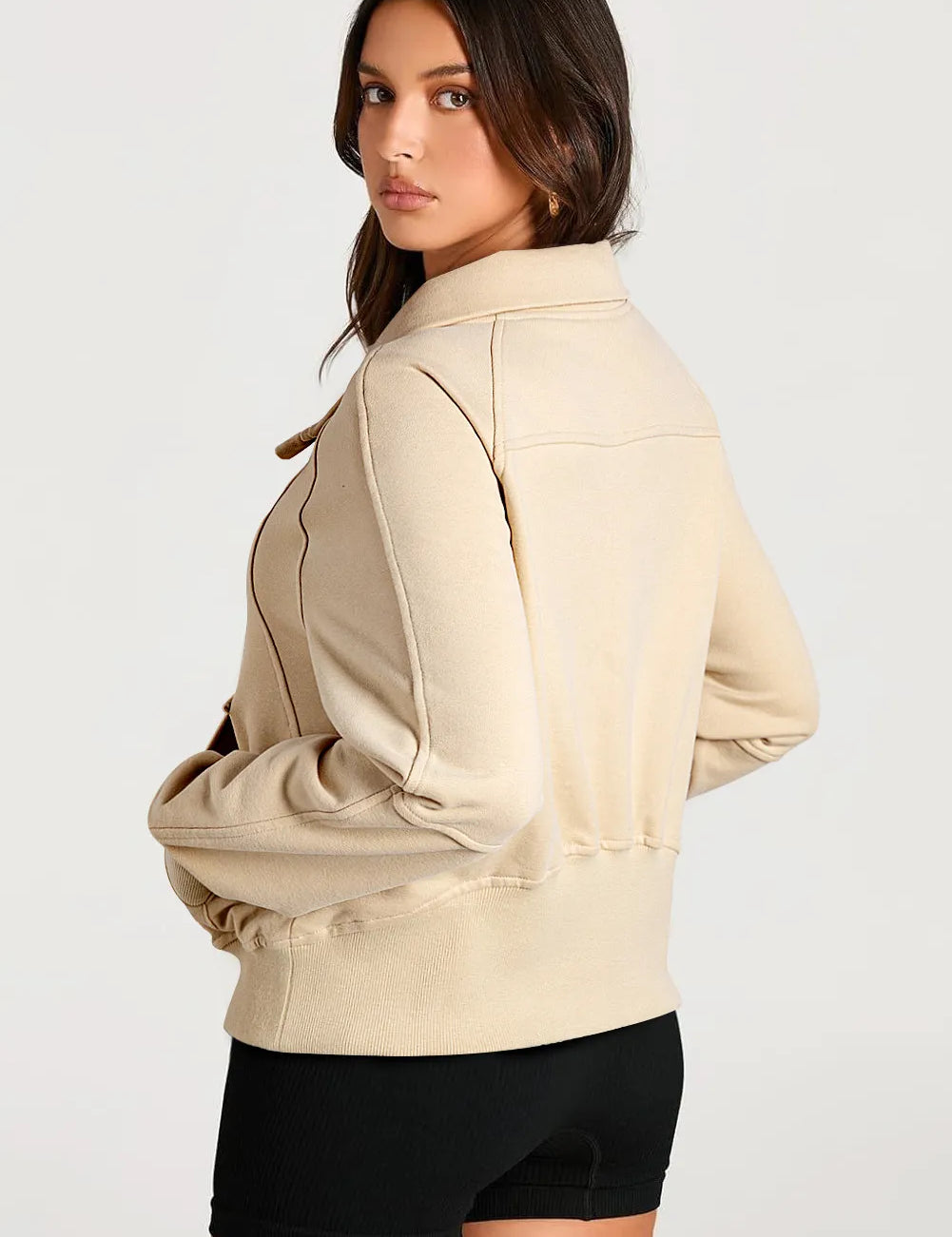 Half Zip Long Sleeve Sweatshirt | Sweatshirts Daverri Fashions