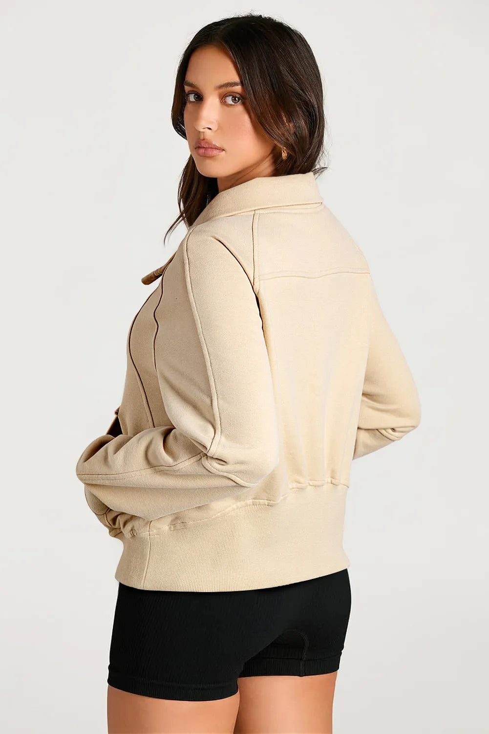 Half Zip Long Sleeve Sweatshirt | Sweatshirts Daverri Fashions