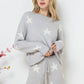Soft Long Sleeve Star Print Top and Short Set Loungewear Sets